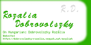 rozalia dobrovolszky business card