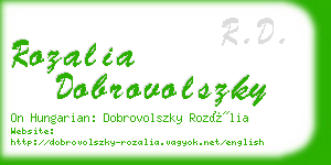 rozalia dobrovolszky business card